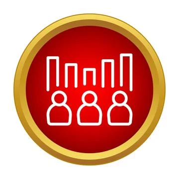 People statistics analytics showing target audience data icon イラスト素材