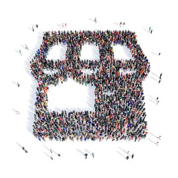 People store shape 3d Stock Illustration