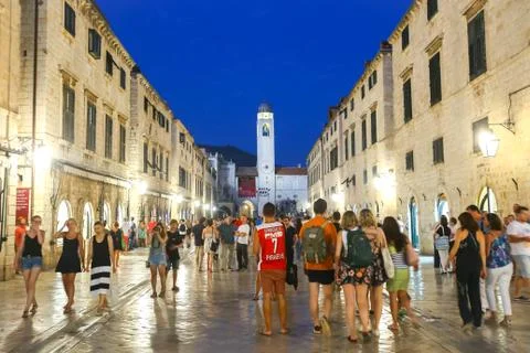 People in Stradun Stock Photos
