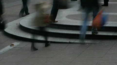 People in the street Stock Footage