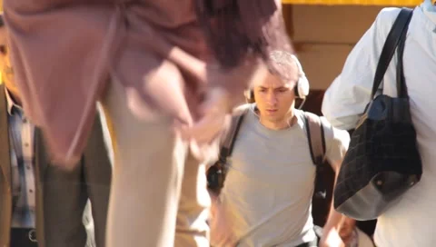 People on the street Stock Footage 5210514