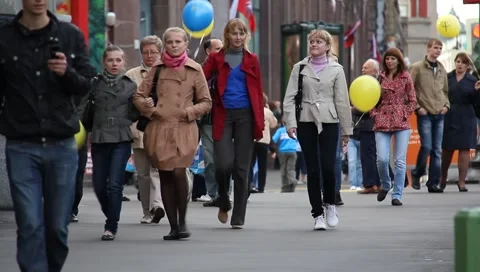 People on the street Stock Footage 5211846