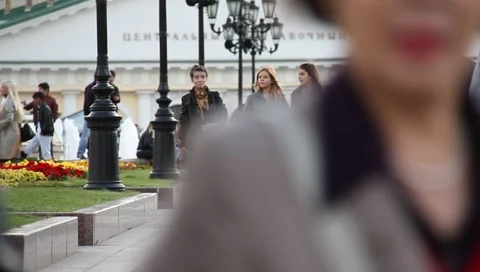 People on the street Stock Footage 5213038