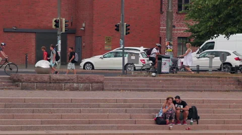 People on the street Stock Footage 44264378