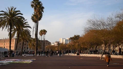 People on the street Stock Footage 86704876