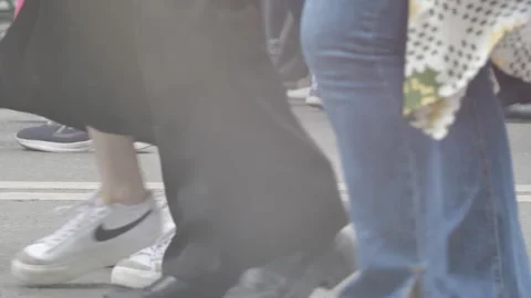 People on the street Video stock 247355056