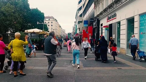 People on the street Stock Footage 248077758