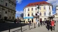 People on the street in Ivano-Frankivsk city, western Ukraine HD Footage