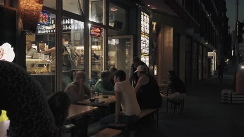 PEOPLE IN THE STREET TALKING Stock Footage 130595887