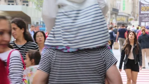 People on the streets of Brussels 18 (Editorial) Stock Footage 325967420