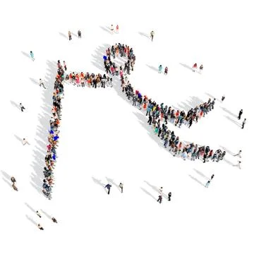 People striptease 3d Stock Illustration