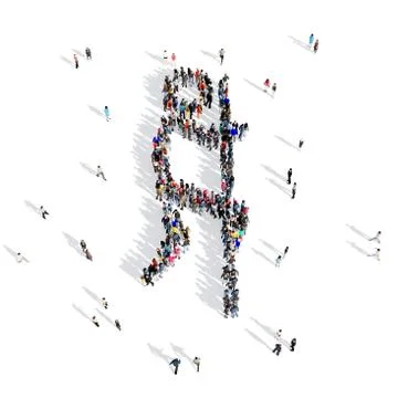 People striptease 3d Stock Illustration