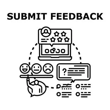 People submitting online feedback vector illustration concept Stock Illustration