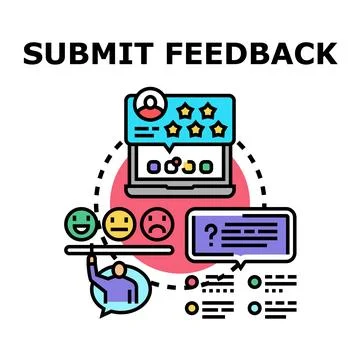 People submitting online feedback vector illustration concept Stock Illustration