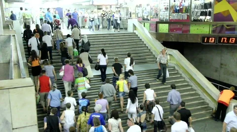 People in subway Stock Footage 736416