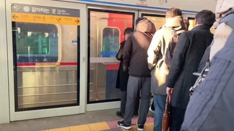 People on the subway to get to work. Stock Footage 236811170