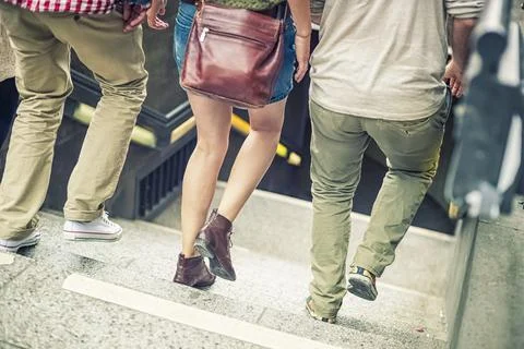 People in subway Stock Photos