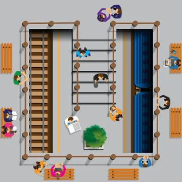 People on subway platform. Stock Illustration