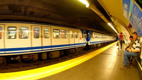 People in the subway station Stock Footage 88319340