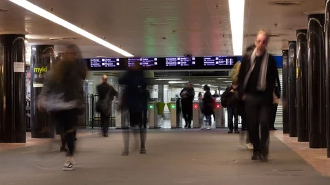 People In a Subway Time-lapse Stock Footage 89872948
