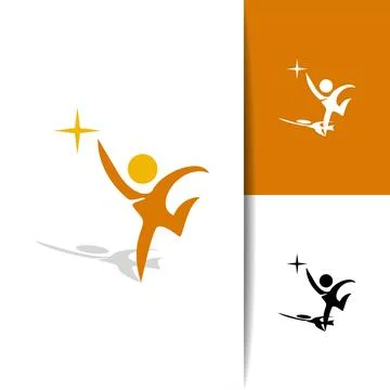 People Success Icon Vector Design Stock Illustration