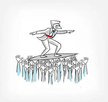 People support leader concept vector illustration Stock Illustration