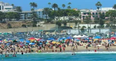 People Swim In The Pacific Ocean Santa Monica Beach Los Angeles People Swim In The Pacific Ocean Santa Monica Beach Los Angeles 4k Rawstock Footage