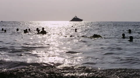 People swimming in the ocean Stock Footage 62416319