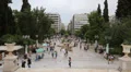 People on Syntagma Square in Athens, Greece HD Footage