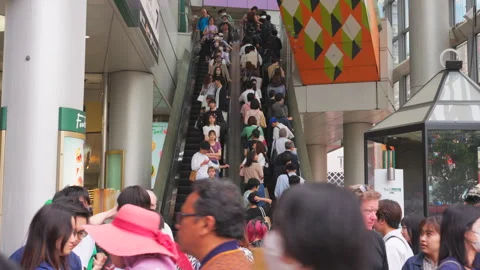 People take elevator at Shibuya Mark City in Shibuya, Tokyo, Japan Stock Footage 282626789