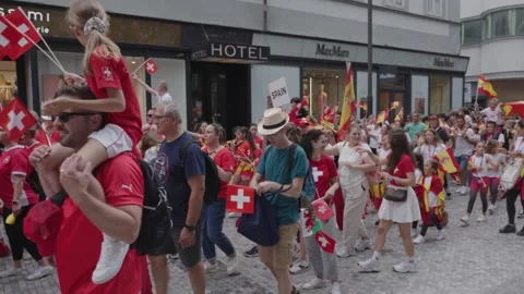 People take part in procession. Prague, Czech Republic - June 28, 2024 Stock Footage 280048355