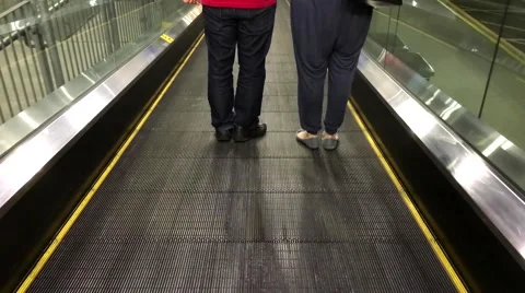 People taking escalator inside Ikea store Stock Footage 63383799