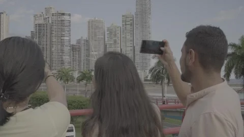 People taking selfies in Panama 動画素材 343747432