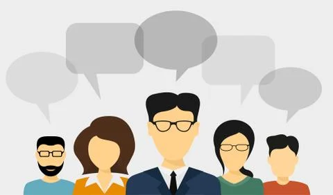 People talk concept Stock Illustration