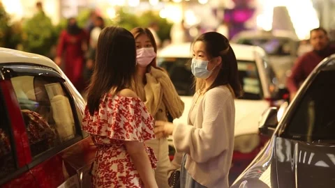 People talk at Roadside Stock-Footage 145671620