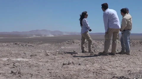 People talking in the desert Stock-Footage 49863868