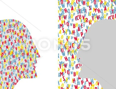 People talking - dialogue Stock Illustration