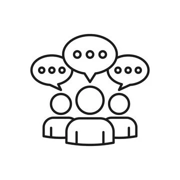 People talking icon in flat style. Human communication vector illustration .. Stock Illustration