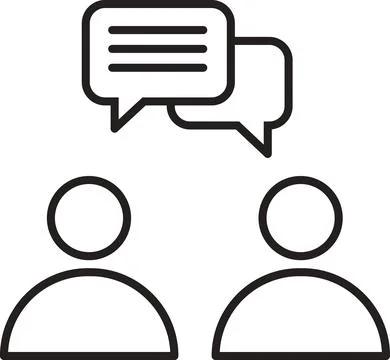 People talking icon Stock Illustration