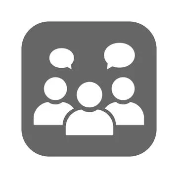 People talking icon. One of set web icons Stock Illustration