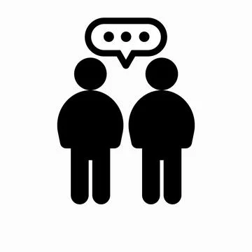 People talking icon. One of set web icons Stock Illustration