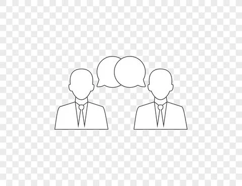 People talking icon on transparent background. Vector illustration. Illustration