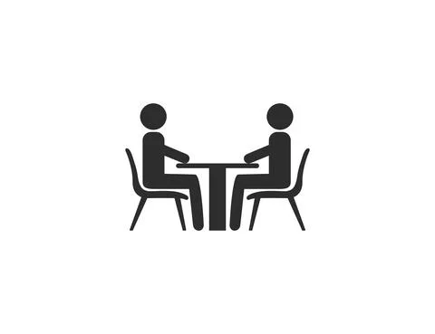 People talking icon on white background. Vector illustration. Stock Illustration