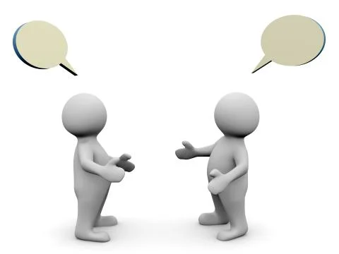 People talking Stock Illustration