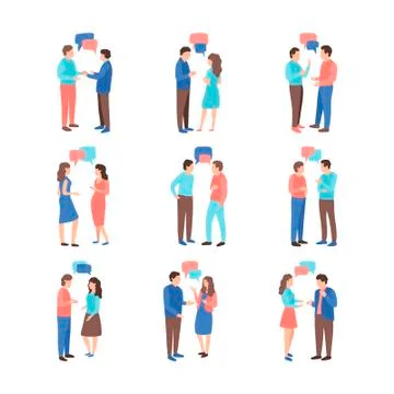 People Talking Stock Illustration