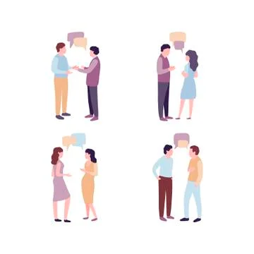 People Talking Stock Illustration