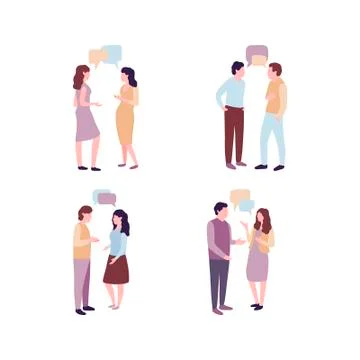 People Talking Stock Illustration