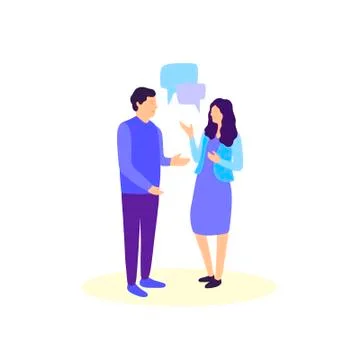 People Talking Stock Illustration