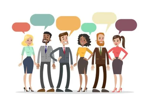 People talking together. Stock Illustration