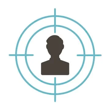People Target. Vector illustration EPS 10 in trendy flat style isolated. Stock Illustration